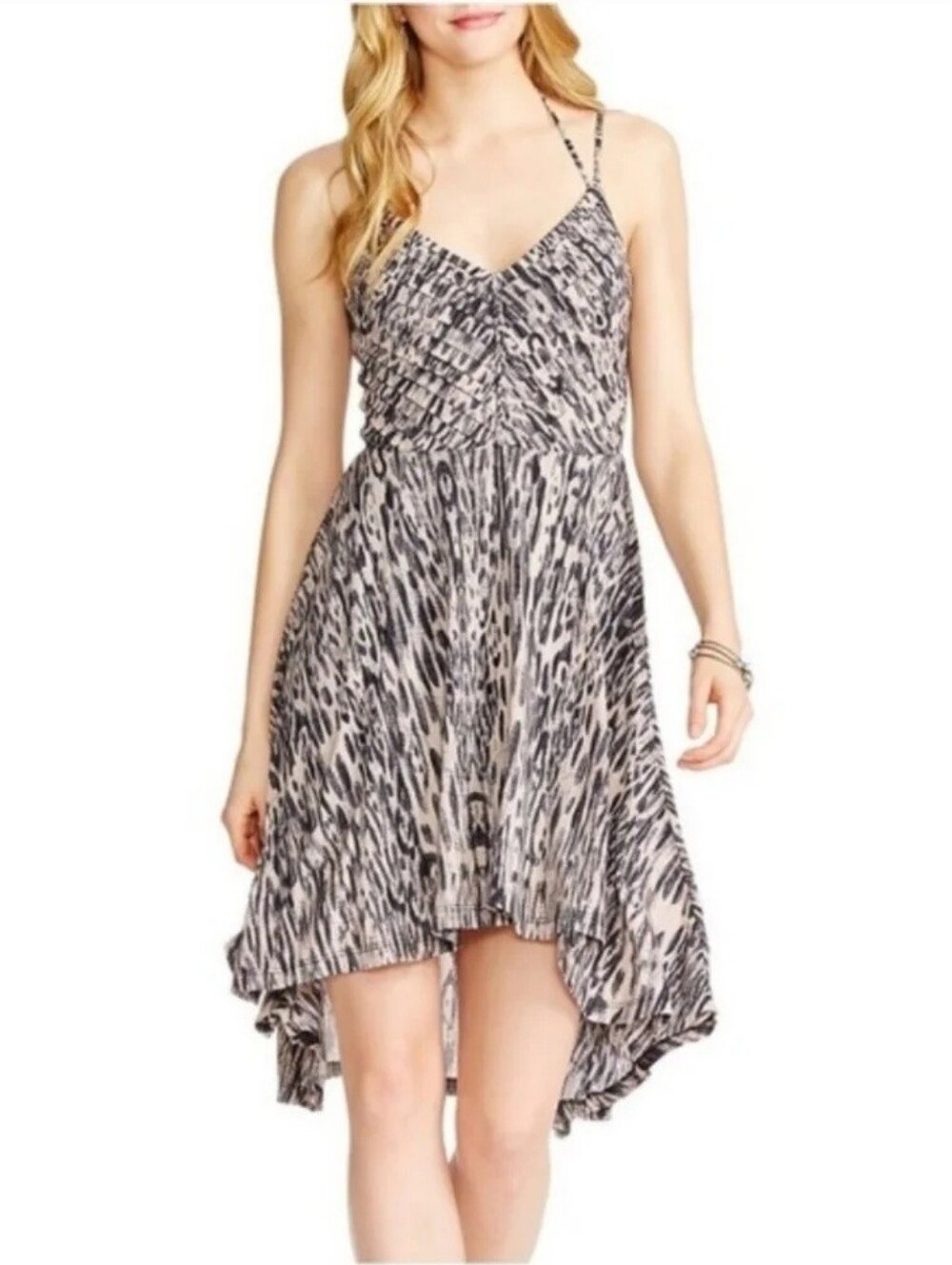 XS Jessica Simpson Nicola Jungle Halter Dress